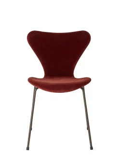 3107 Stol, fuldpolstret velour af Arne Jacobsen