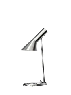 AJ Mini Table Lamp, grey/brass af Arne Jacobsen