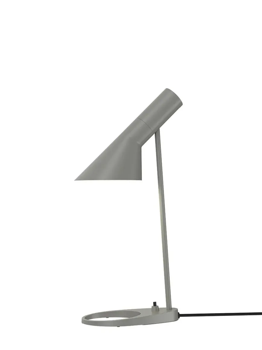 AJ Mini Table Lamp, grey/brass af Arne Jacobsen