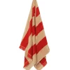 Alee Bath Towel, light camel/red fra Ferm Living