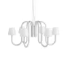 Apollo Chandelier 745, hvid opalglas fra Hay