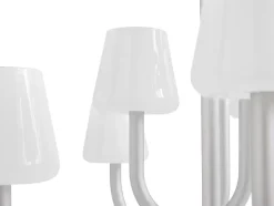 Apollo Chandelier 1065, hvid opalglas fra Hay