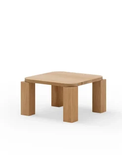 Atlas Sofabord 600x600, Natural Oak fra New Works