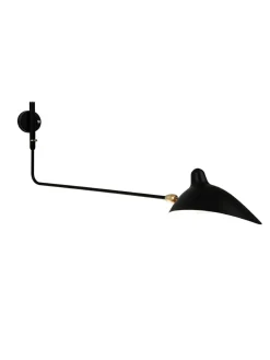 Big Wall Lamp w/1 Rotating Straight Arm af Serge Mouille