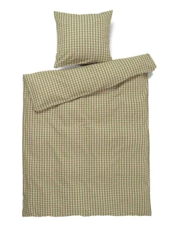 Bæk & Bølge Sengetøj, grøn/soft pink fra Juna