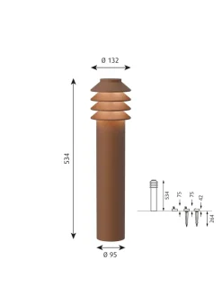 Bysted Garden Corten, Høj fra Louis Poulsen