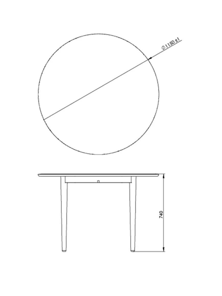 C62E Spisebord fra FDB Møbler