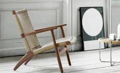 CH25 Loungestol, valnød olie af Hans J. Wegner