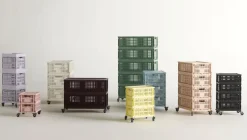 Colour Crate hjul, medium 4 stk. fra Hay