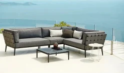 Conic 2 pers. Modulsofa, venstre inkl. hyndesæt fra Cane-line