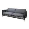 Connect 3 personers Sofa, black/antracite fra Cane-line