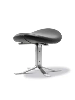 Corona Skammel, sort læder fra Erik Jørgensen