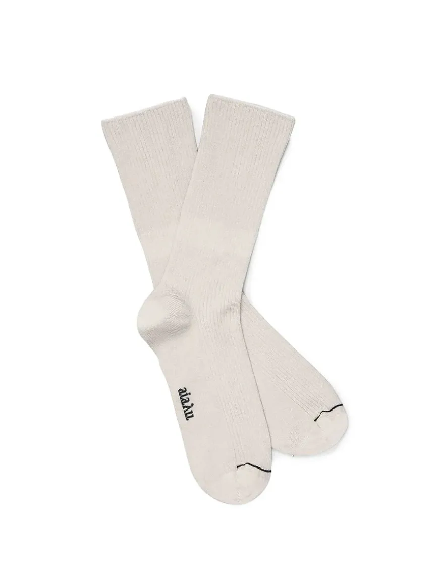 Cotton Rib Socks, milk fra Aiayu