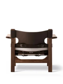 Den Spanske Stol i cognac læder, eg lys olie af Børge Mogensen