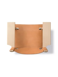 Den Spanske Stol i cognac læder, eg lys olie af Børge Mogensen