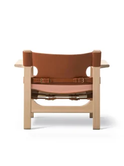 Den Spanske Stol i cognac læder, eg olie af Børge Mogensen