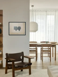 Den Spanske Stol i cognac læder, eg olie af Børge Mogensen