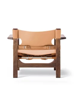 Den Spanske Stol i cognac læder, eg olie af Børge Mogensen