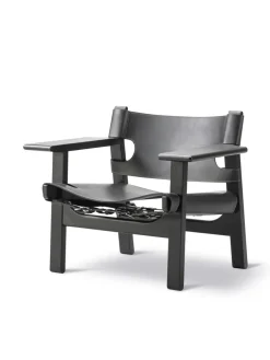 Den Spanske Stol i cognac læder, eg olie af Børge Mogensen