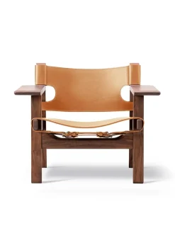 Den Spanske Stol i cognac læder, eg sæbe af Børge Mogensen