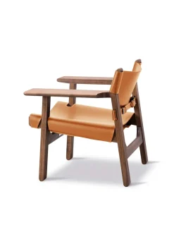 Den Spanske Stol i cognac læder, eg sæbe af Børge Mogensen