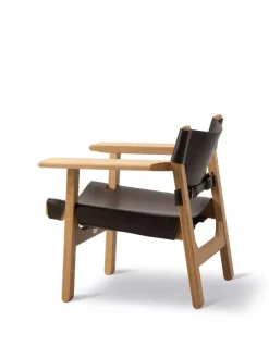 Den Spanske Stol i cognac læder, eg sæbe af Børge Mogensen