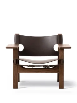 Den Spanske Stol i cognac læder, eg sæbe af Børge Mogensen