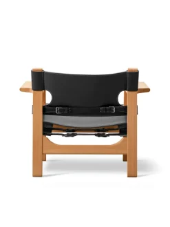 Den Spanske Stol i cognac læder, eg sæbe af Børge Mogensen