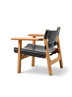 Den Spanske Stol i cognac læder, eg sæbe af Børge Mogensen