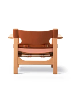 Den Spanske Stol i cognac læder, eg sæbe af Børge Mogensen