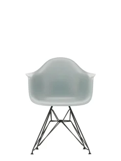 Eames Plastic Armchair DAR, sort pulverlakering fra Vitra