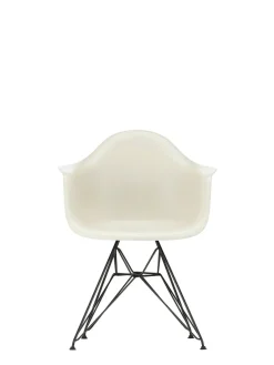 Eames Plastic Armchair DAR, sort pulverlakering fra Vitra