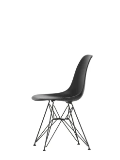 Eames Plastic Side Chair DSR, sort pulverlakeret fra Vitra