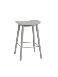 Fiber Bar Stool Wood fra Muuto