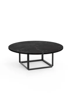 Florence sofabord Ø90, black marquina fra New Works