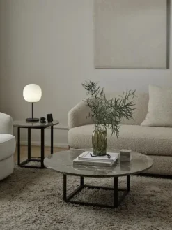 Florence sofabord Ø90, Gris Du Marais fra New Works