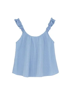 Frill Top, check mix blue fra Aiayu