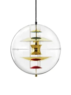 Globe, Brass Finish pendel Ø40 af Verner Panton