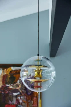 Globe, Brass Finish pendel Ø40 af Verner Panton