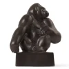 Gorilla figur grafit 20,5 cm fra Royal Copenhagen