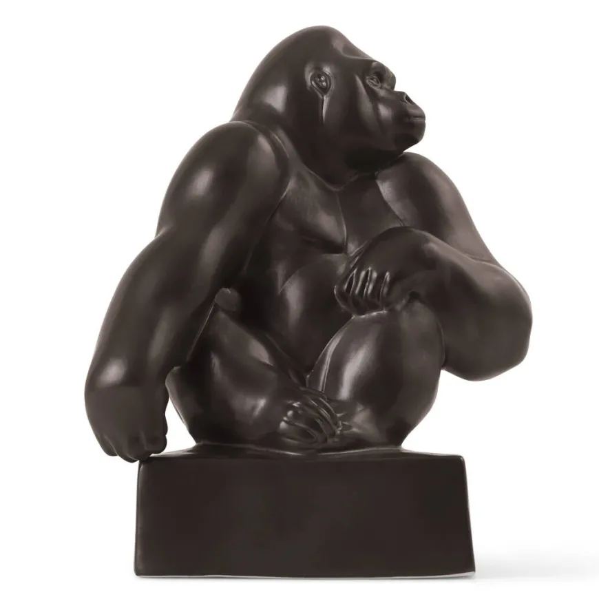 Gorilla figur grafit 20,5 cm fra Royal Copenhagen