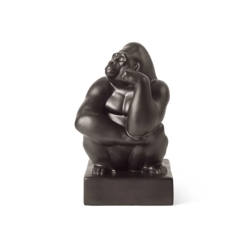 Gorilla med hånden mod kinden fra Royal Copenhagen