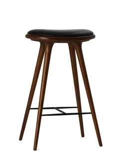 Høj barstol i Sirka grå egetræ fra Mater