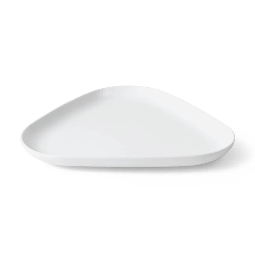 Hvid Riflet fad fra Royal Copenhagen