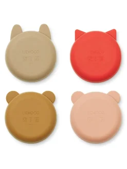 Iggy skåle 4-pak, apple red/tuscany rose multi mix fra Liewood