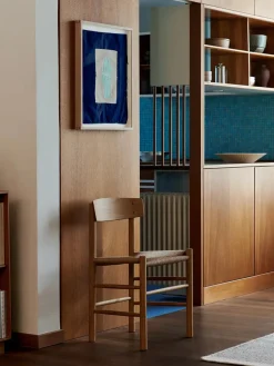 J39 Folkestolen, sortlakeret eg af Børge Mogensen