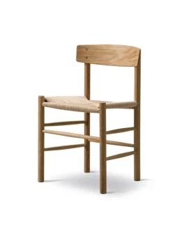 J39 Folkestolen, sortlakeret eg af Børge Mogensen