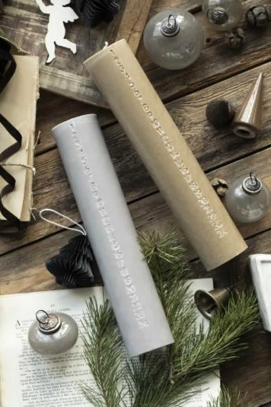 Kalenderlys 1–24 præget tal fra Ib Laursen