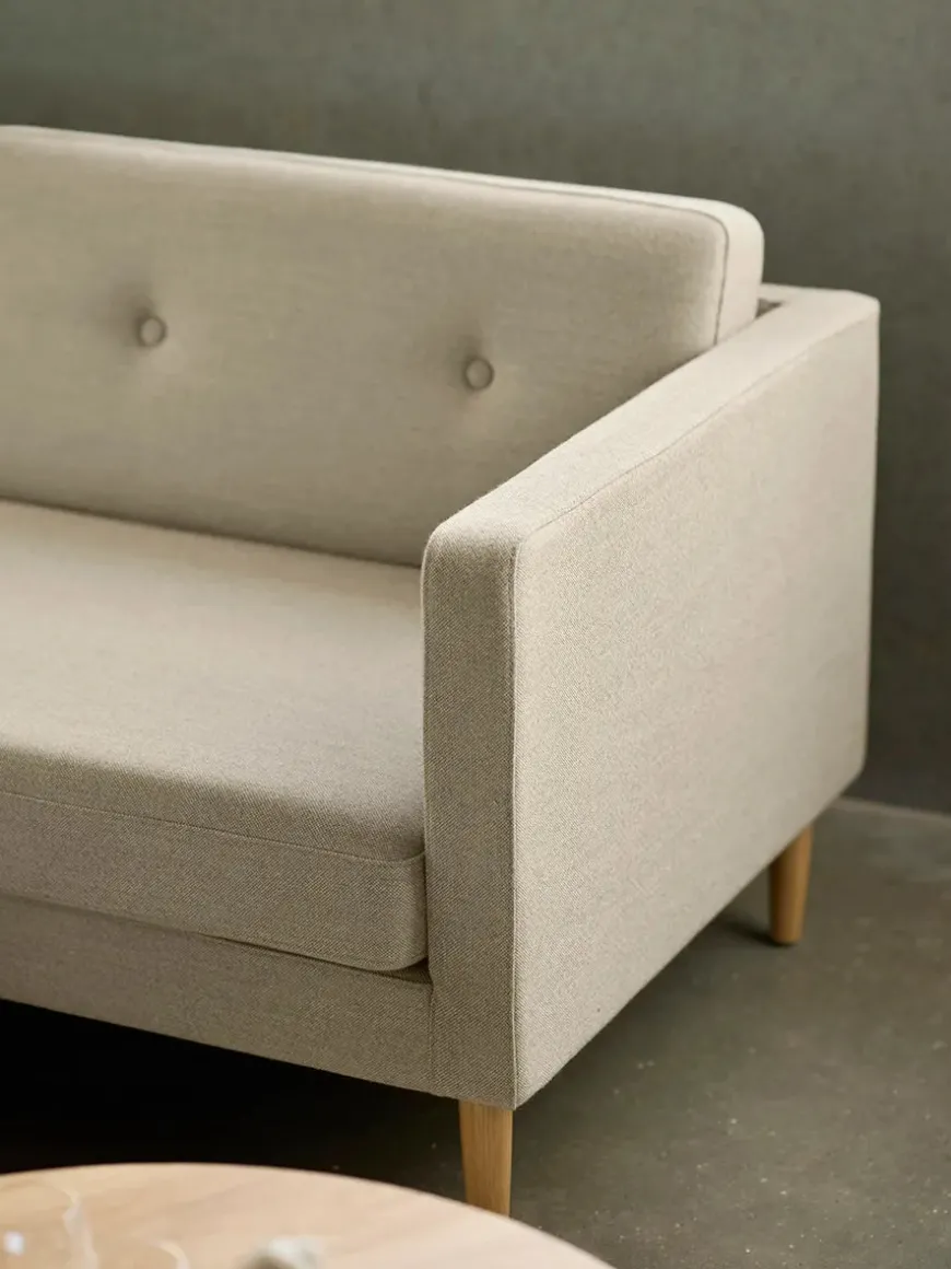 L42 Firhøj Sofa 3-Personers m. chaiselong, beige fra FDB Møbler
