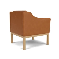 L46 MK155 lænestol, sort læder af Mogens Koch